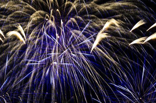 Fireworks light up the night sky during a New Year's celebration