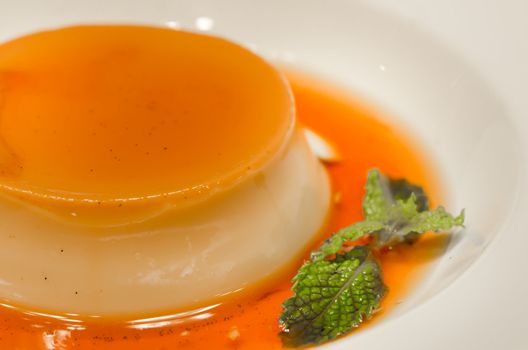 Caramel custard, Custard pudding - sweet dessert