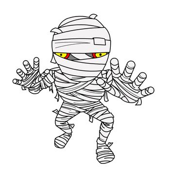 Halloween Mummy comic with bandage