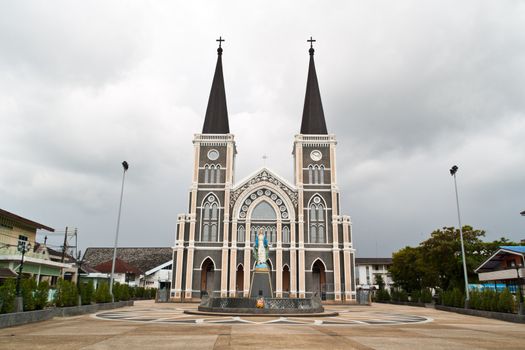 Statue front of the church, Chanthaburi Thailand.