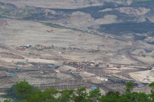 Coalmine landscape. Mine MaeMoh, Lamphang, North, Thailand.