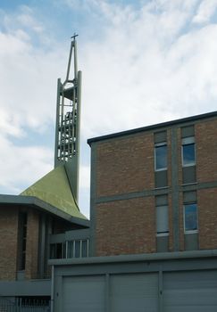 The Catholic Church of San Giuseppe al Porto in Rimini in Italy on sky background