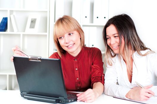 portrait of a beautiful women, teamwork in the office