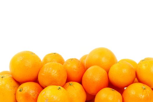 a lot of oranges  isolated on white background