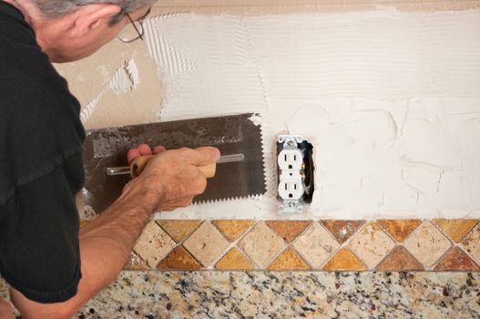 Tiling backsplash 