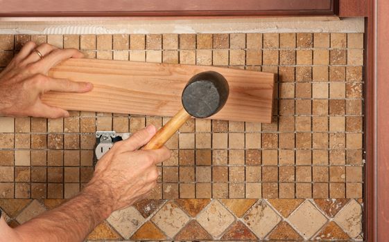 Tiling backsplash 