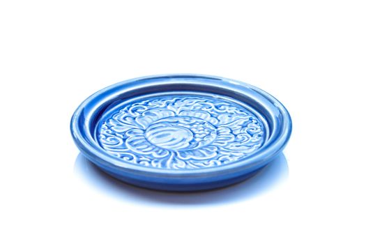 Ceramic Saucer on White Background