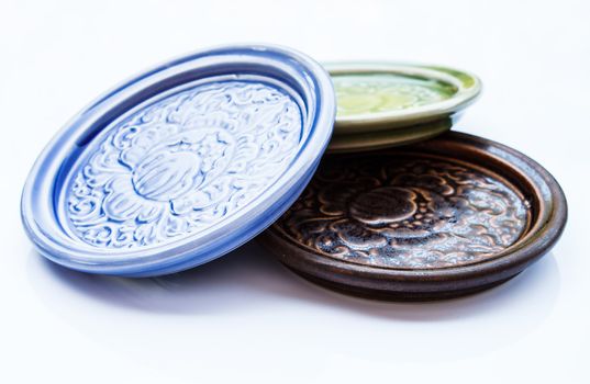 Ceramic Saucer on White Background