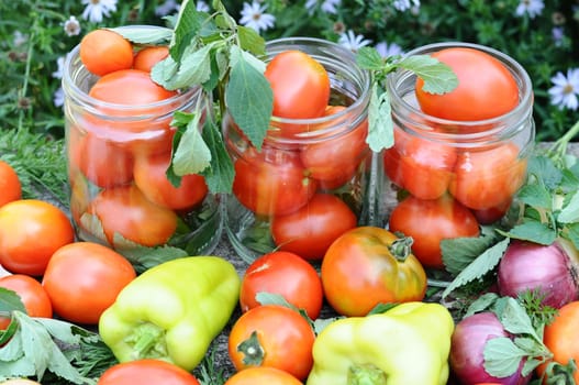 Canning tomatoes at home