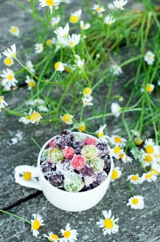 Candied fruit in a bowl