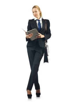 Young businesswoman with briefcase