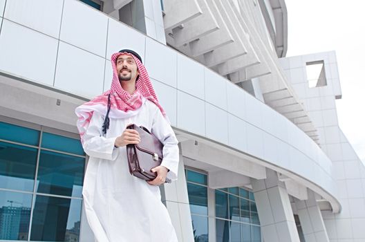 Arab on the street in summer