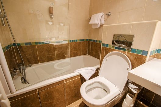 Toilet in the modern bathroom 