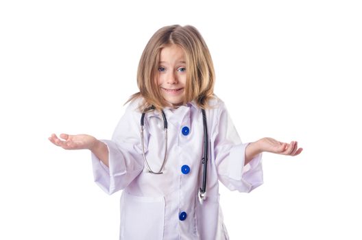 Little girl in doctor costume