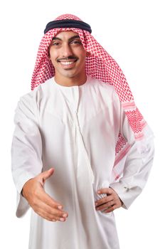 Young arab isolated on the white