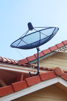 Satellite dish on the roof