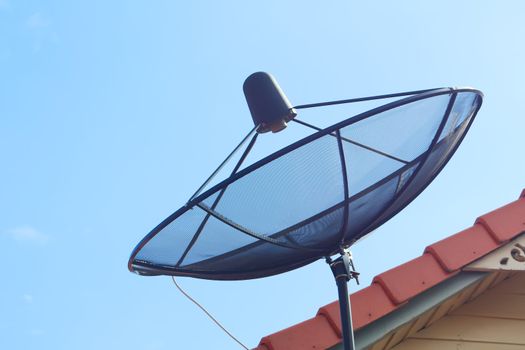 Satellite dish on the roof