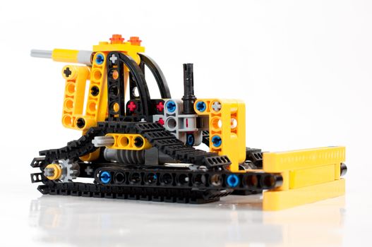 Children's toy Lego. tractor