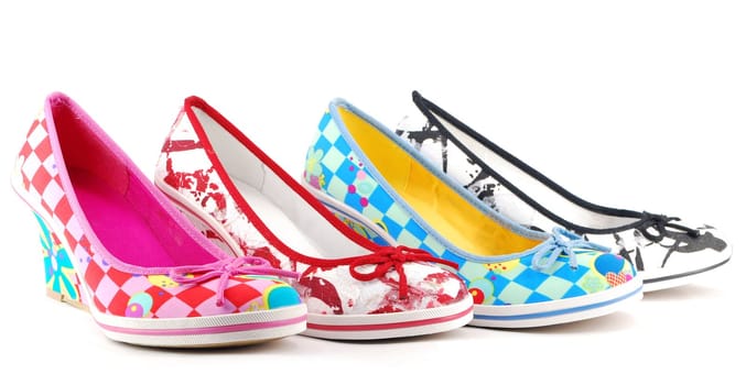 lady colorful shoes