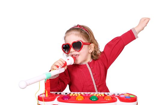 little girl sing