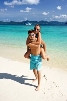 Couple on a tropical beach