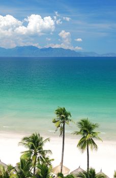 Beach Scene, Tropics, Pacific ocean