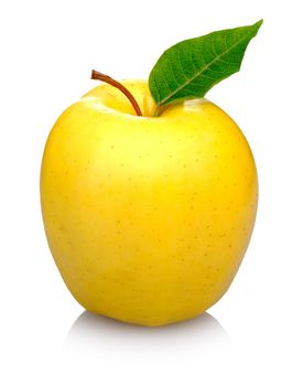 Yellow Apple isolated on white background