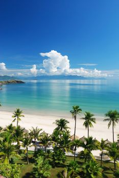 Beach Scene, Tropics, Pacific ocean