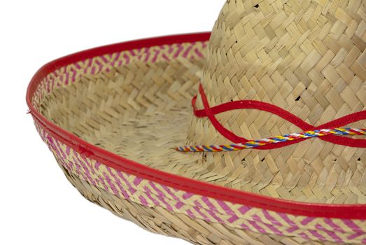 Detail of a wide-brimmed sombrero with a ribbon edging