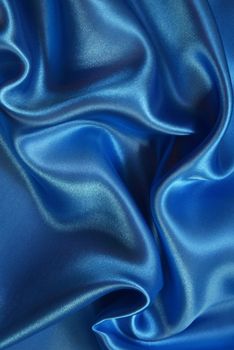 Smooth elegant blue silk can use as background 