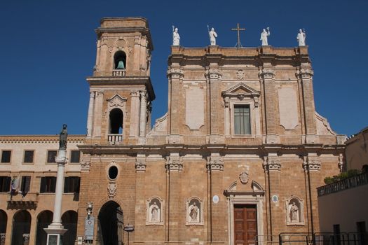 Catholic cathedral in Brindisi, Italy. Monument of the 12th century
