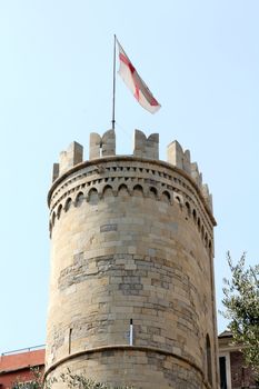 Medieval towers of Porta Soprana, in Genova, Itay
