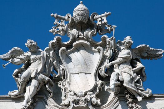 Angel statue in Rome in at fontana trevi