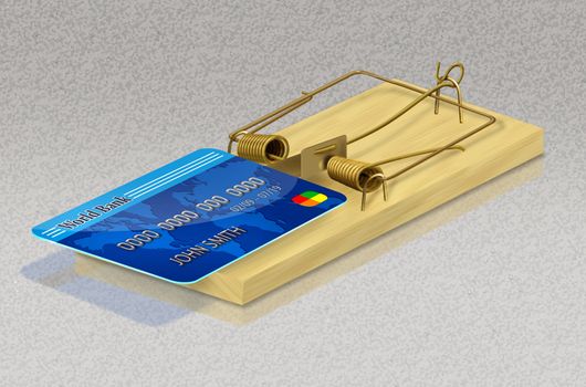 Digital Illustration concept of a Financial Trap