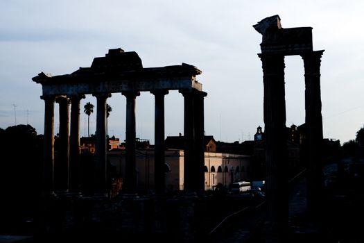 Roman Forum ruins in Italy