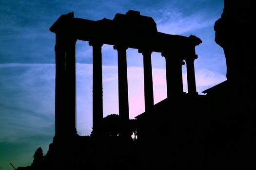 Roman Forum ruins in Italy