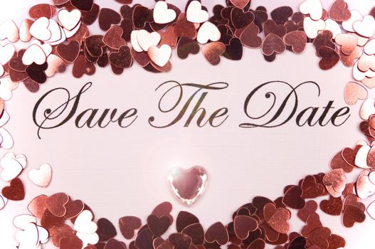 A Romantic photo of a Save the Date Invitation