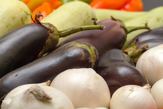Multicolored Vegetable Variety background, closeup