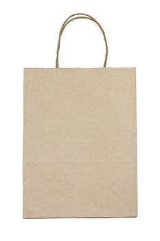 Paper bag on white on white background