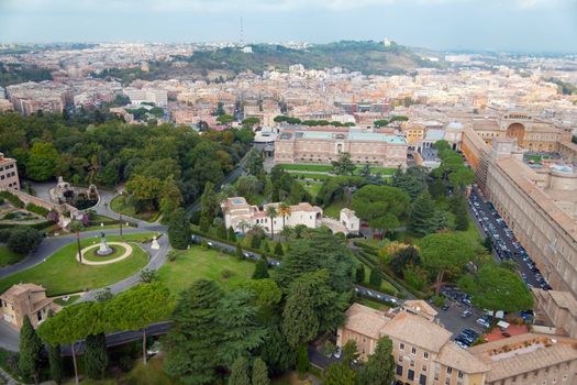 View of Rome as seen from the Castel Sant' Angelo