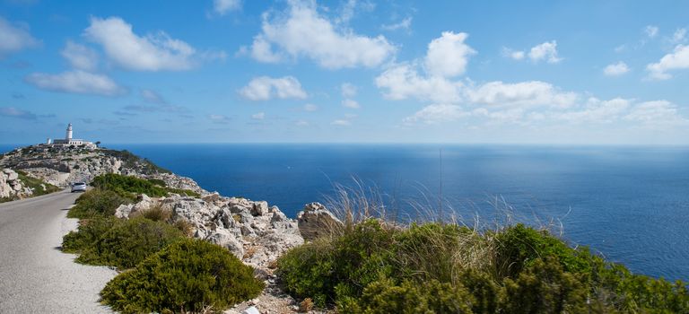 Lighthouse at cape Formentor at Mallorca Spain