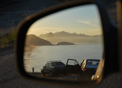 Sunset on Piratininga beach from the mirror