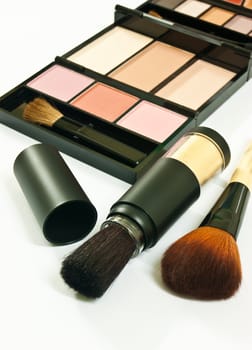 brush and powder for beauty of women