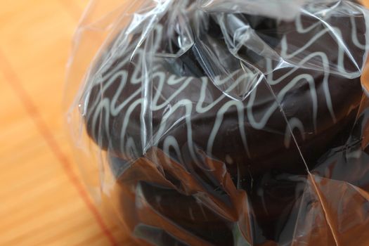 delicous german baumkuchen wrapped in plastic