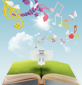 open book of flower musical background