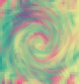 Color images spiral. pixel art.