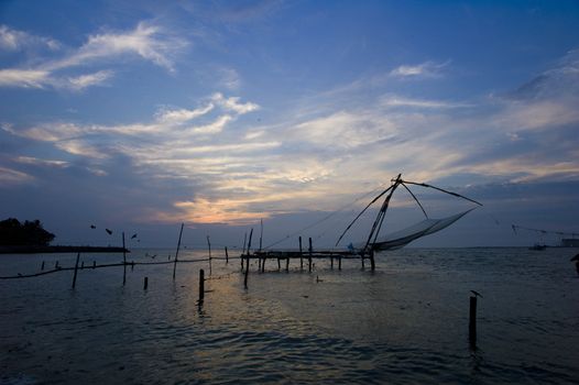 A dock for fishermen in Kochi, India.