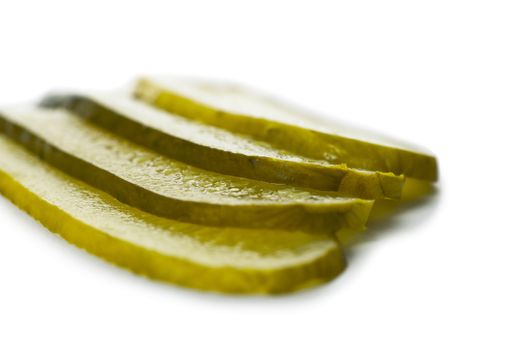  Horizontal image of a slice pickles isolated on 