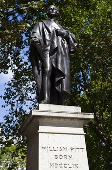 William Pitt Statue in Hanover Square, London.