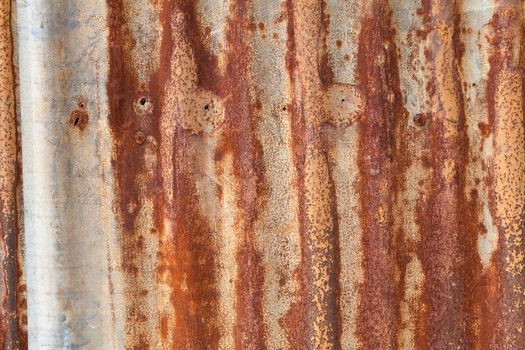 Rusty on zinc metal plate texture